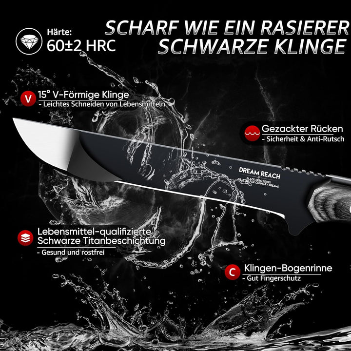 Dream Reach Ausbeinmesser filetiermesser Scharfe- Profi filetiermesser fleisch Full Tang Küchenmesse