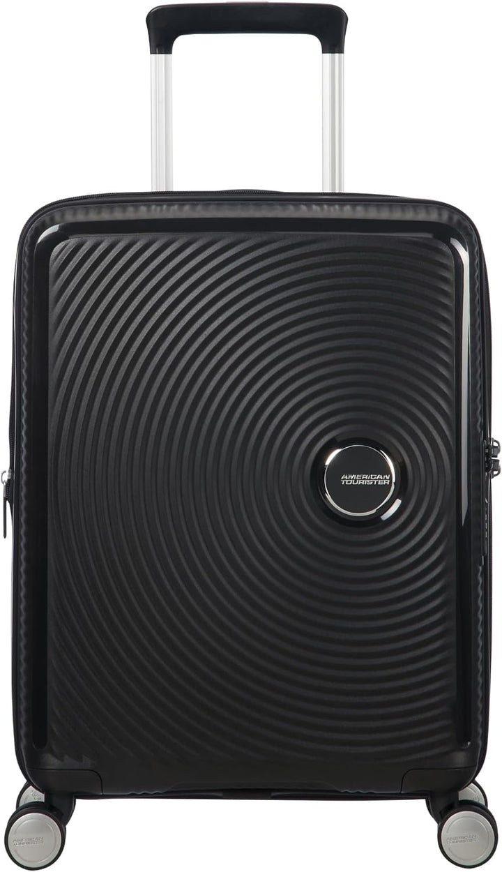 American Tourister Soundbox - Spinner S Erweiterbar Handgepäck, 55 cm, 41 L, Schwarz (Bass Black) Sc