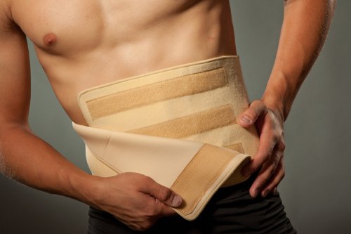 Hochwertige Rückenbandage/Rückenstütze LOREY-LU10004 aus Neopren Beige, Beige