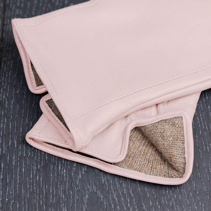 Downholme Klassische Lederhandschuhe mit Innenfutter aus Kaschmir für Damen XS Rosa, XS Rosa
