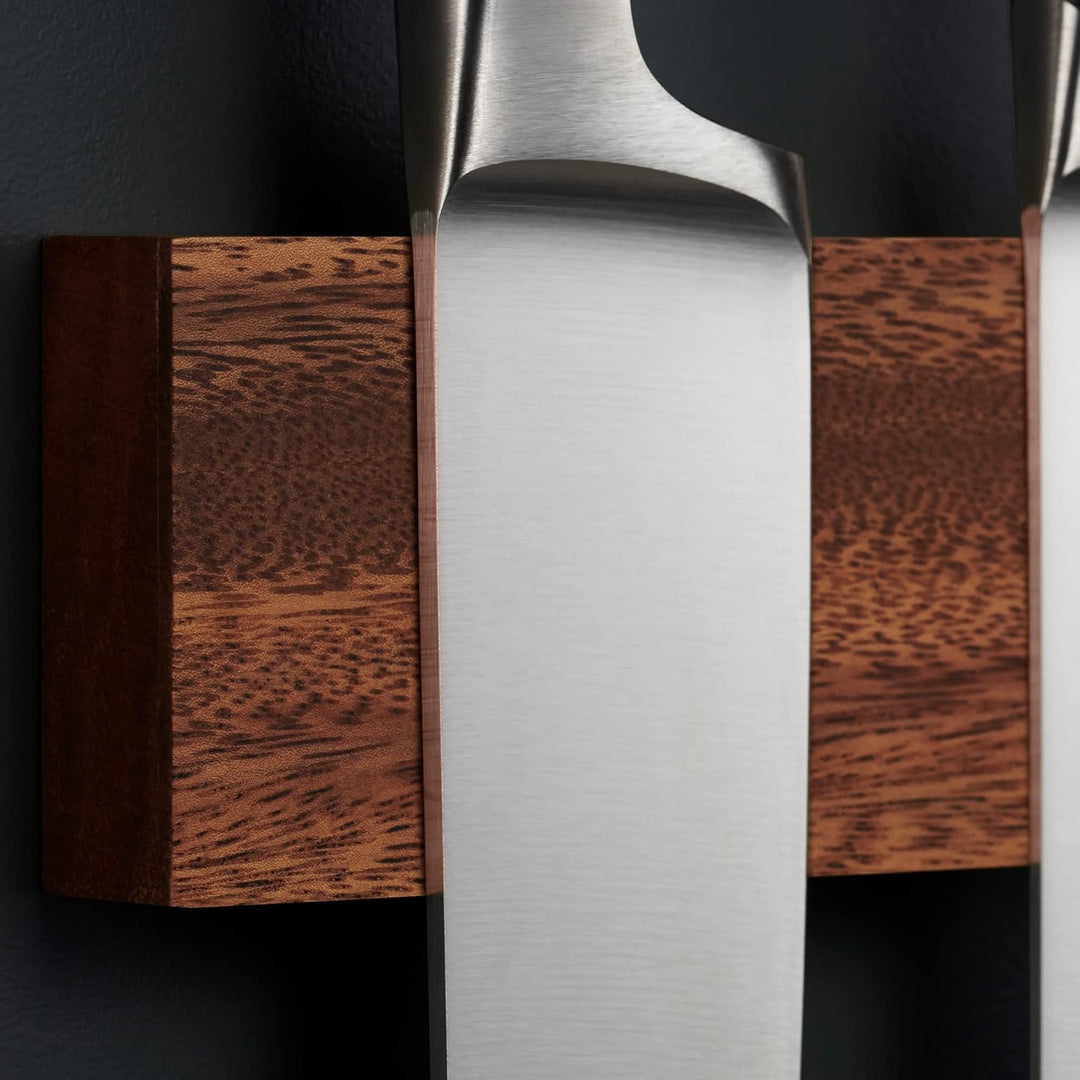 Magnetleiste Messer aus Walnussholz mit Extra Starkem Magnet - 40 cm - Messerhalter Magnetisch Holz