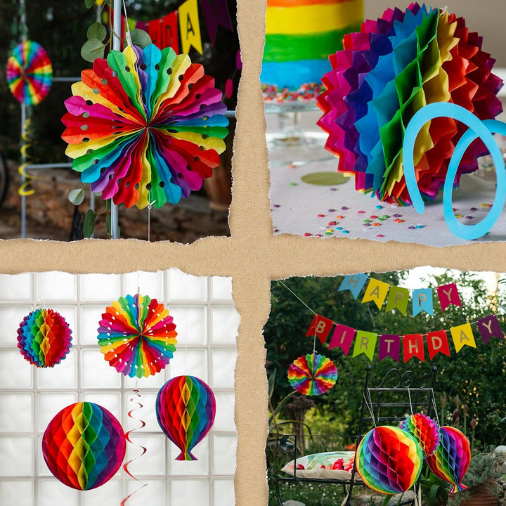 Premium Wiederverwendbare Geburtstagsdeko - Regenbogen Deko Geburtstag / Party Deko - Happy Birthday