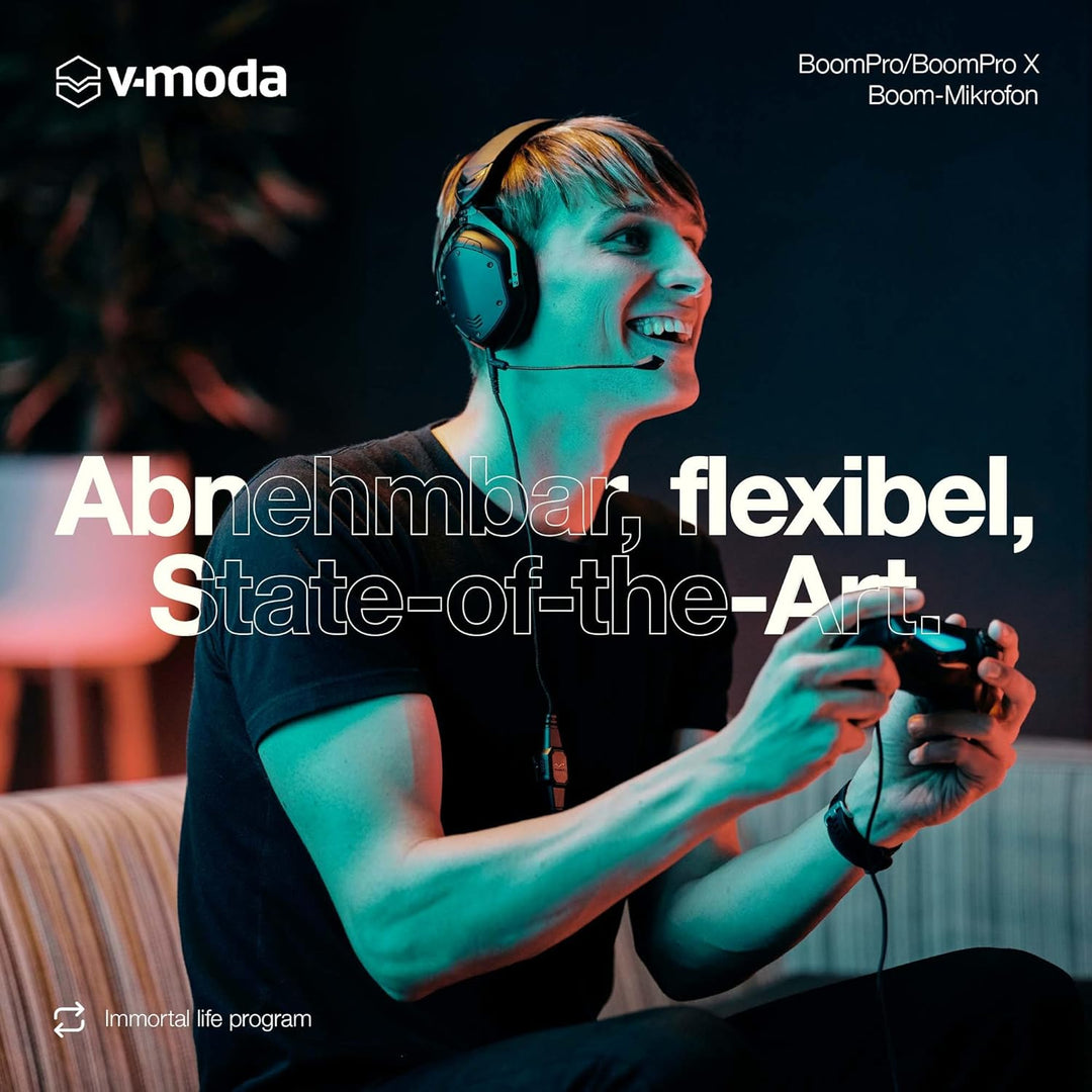 V-MODA BoomPro Mikrofon für Gaming & Sprachübertragung – Black Single BoomPro, Single BoomPro
