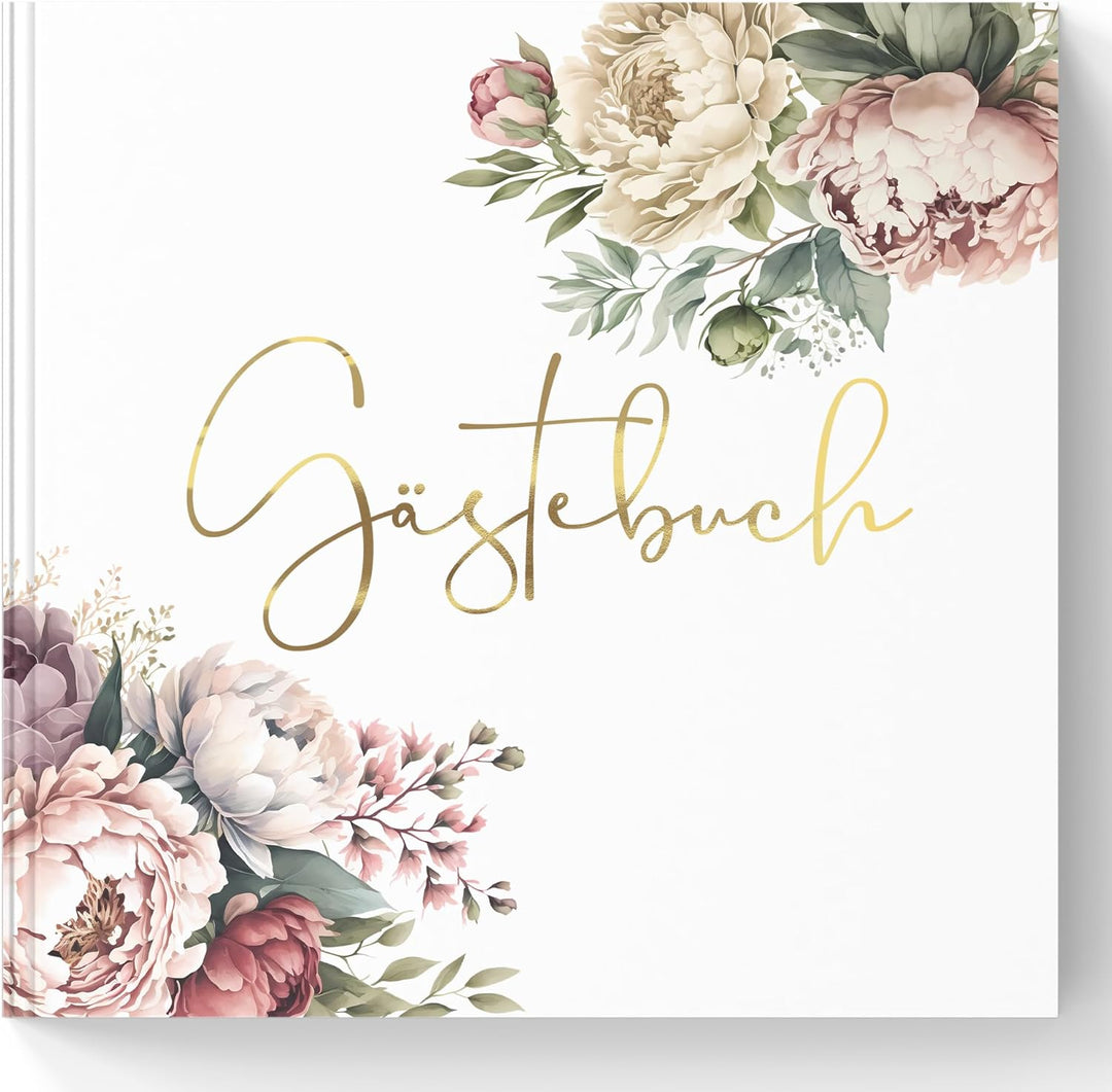 Gästebuch zum Ausfüllen &amp; Fotos Einkleben - Erinnerungsbuch für Brautpaar, JGA Spiele, Kinder-Geburt