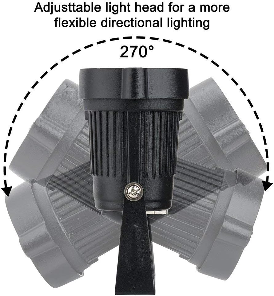 4 PCS 5W COB LED Gartenleuchte mit Erdspiess Gartenstrahler IP65 wasserdicht 85-265V/AC für Garten,