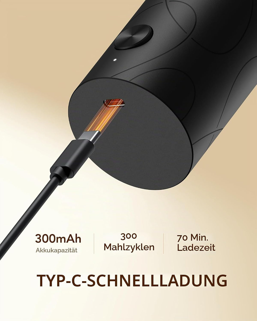Sangcon Salz und PfeffermüHle 2er Set, üBer USB Wiederaufladbar, Mit Led-Licht, GrossE KapazitäT Pfe