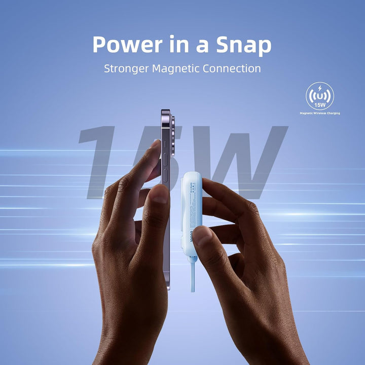 Mini Powerbank 10000mAh mit Magnetischer Schnellladung &amp; 20W PD, 22.5W Max, Tragbare Externe Batteri