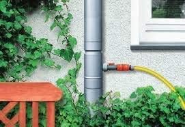 N.n zinkwalzblank regenwassersammler regendieb mit laubfilter für das fallrohr. Grösse 100 87 80 78