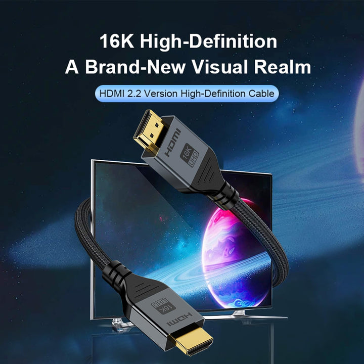 16K 10K 8K HDMI 2.2 Kabel 0,5m - Premium 96Gbit/s High Speed HDMI Kabel unterstützt 16K@60Hz, 4K@240