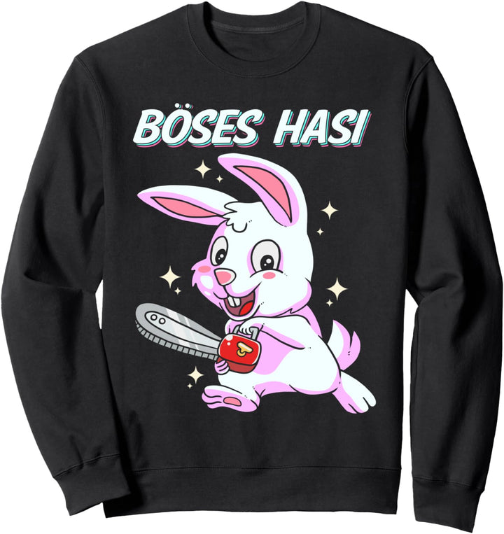 Böses Hasi für Damen und Herren Halloween Kostum Karneval Sweatshirt