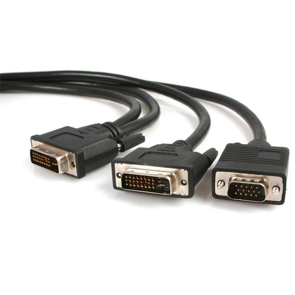 StarTech.com 1,8m DVI-I auf DVI-D und HD15 VGA Splitter Kabel, DVI zu VGA Video-Kabel