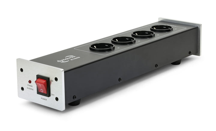 Dynavox HiFi-Netzfilter X1000S Mehrfach-Steckdosenleiste mit 4 gefilterten Steckplätzen, LED-Kontrol