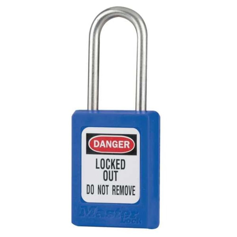 Master Lock Sicherheitsschloss 9.9 cm x 5.1 cm x 2.8 cm Klassisch - Verschiedenschliessender Blau, 9