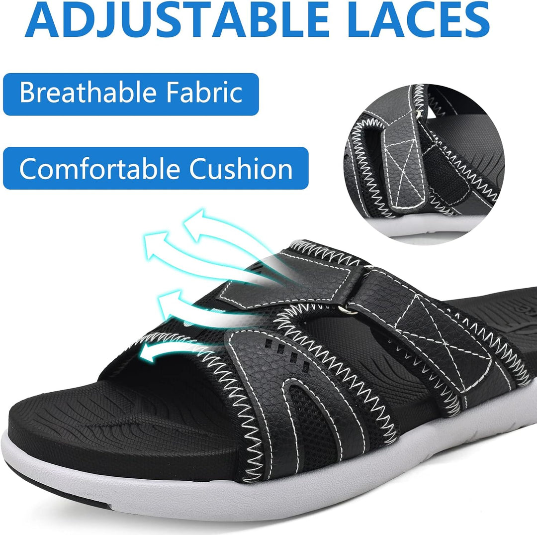 COFACE Herren Sport Recovery Sandalen Plantar Fasciitis weiche Polsterung leichtes Gewicht Bogen Unt