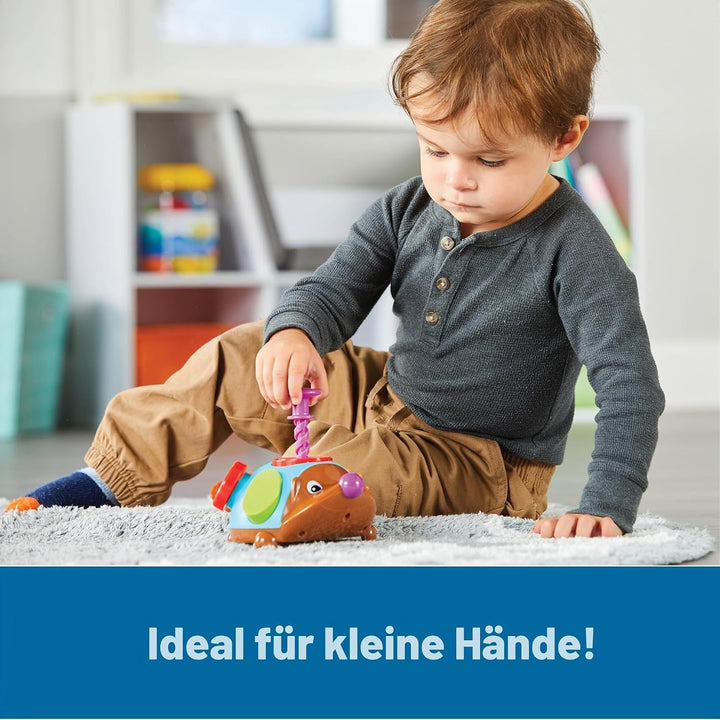 Learning Resources Spike der Igel, ab 1 Jahr, Feinmotorik-Spielzeug, Montessori Sensorik, 6-in-1 Fid