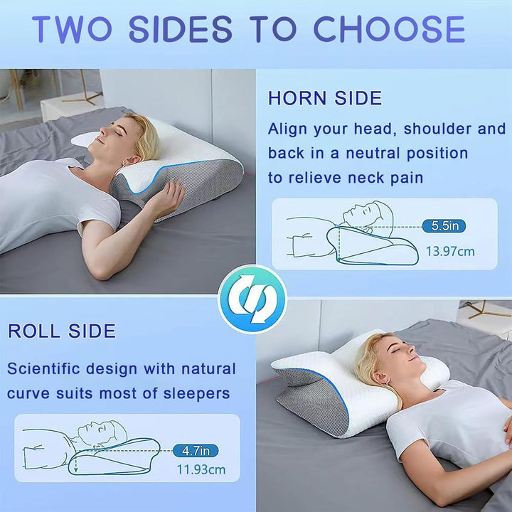 Pillow Daddy Schlafkissen, Kissen für Nackenschmerzen Memory Foam Nackenkissen, Ergonomisches Anti S
