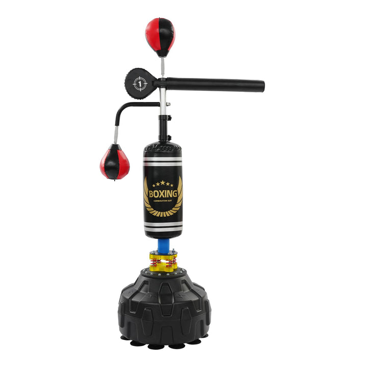 4 In 1 Punchingball &amp; Boxsack Stehend 160-210cm Höhenverstellbar Box Training mit 2 Speedbälle, 360°