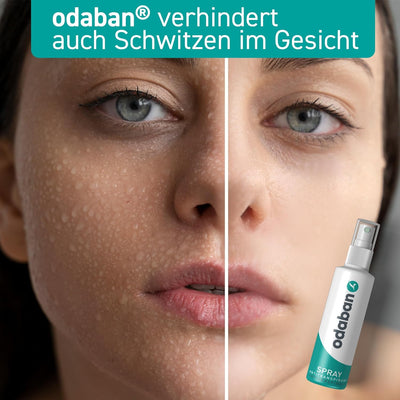 ODABAN Anti-Transpirant Deo Spray gegen starkes Schwitzen | verhindert Handschweiss, Achselschweiss