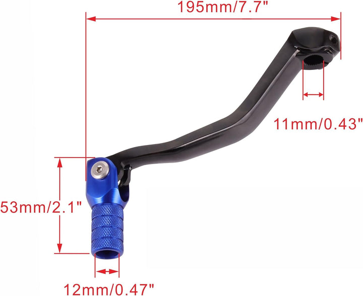 WOOSTAR 2" Klappbarer Schalthebel Ersatz für 50ccm 70ccm 90ccm 110ccm 125ccm Dirt Pitbike (Blauer Ko