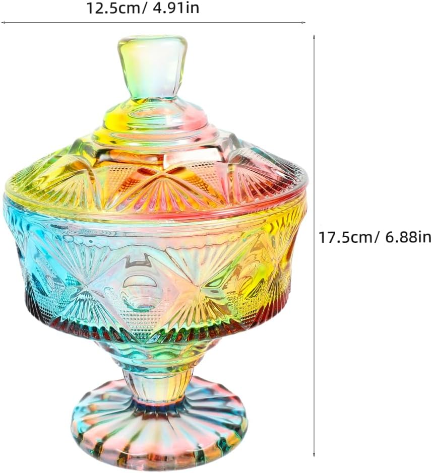 Cabilock Geprägtes Glasgefäss Müslidose Aromadose Süssigkeitenhalter Aus Glas Süssigkeitenglas Bonbo