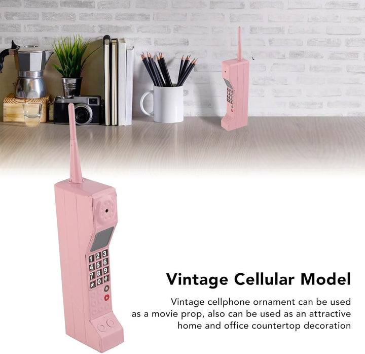 Fockety Retro-Handy, 80er 90er Altmodisches Tragbares Backstein-Ornament, Simulation, Fotografische