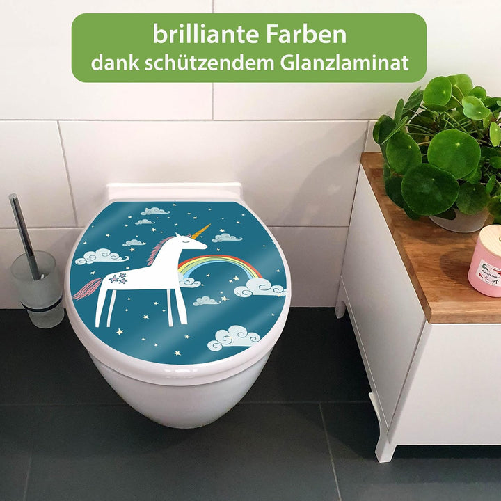 banjado Toilettendeckel mit Absenkautomatik 44,5x37cm - Soft Close Toilettensitz - WC Sitz mit Absen