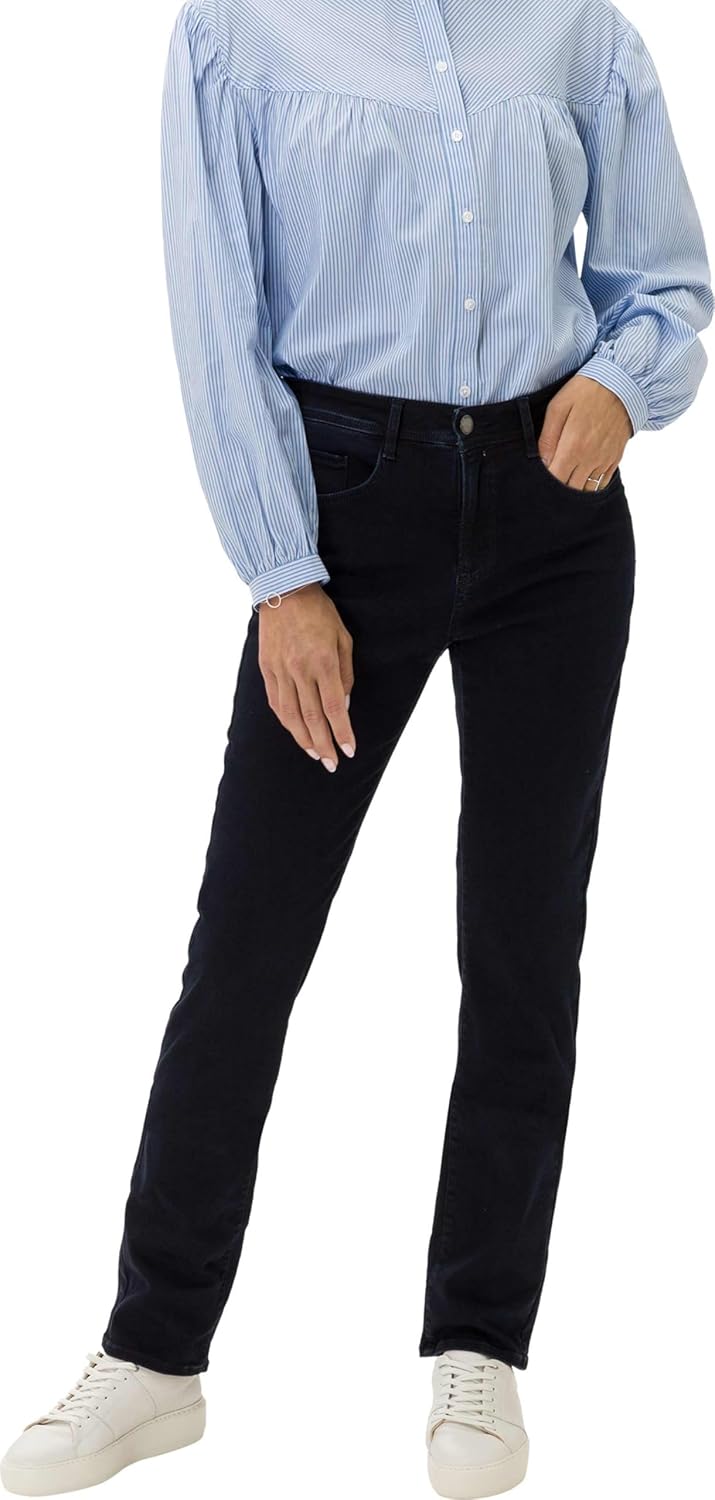 BRAX Damen Jeans Style Carola Premium Denim 32W / 34L Clean Dark Blue, 32W / 34L Clean Dark Blue
