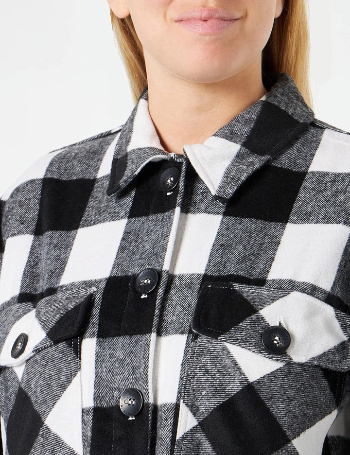 ONLY Damen Onlny Marsala Check Shacket Cc OTW Hemd-Jacke, M