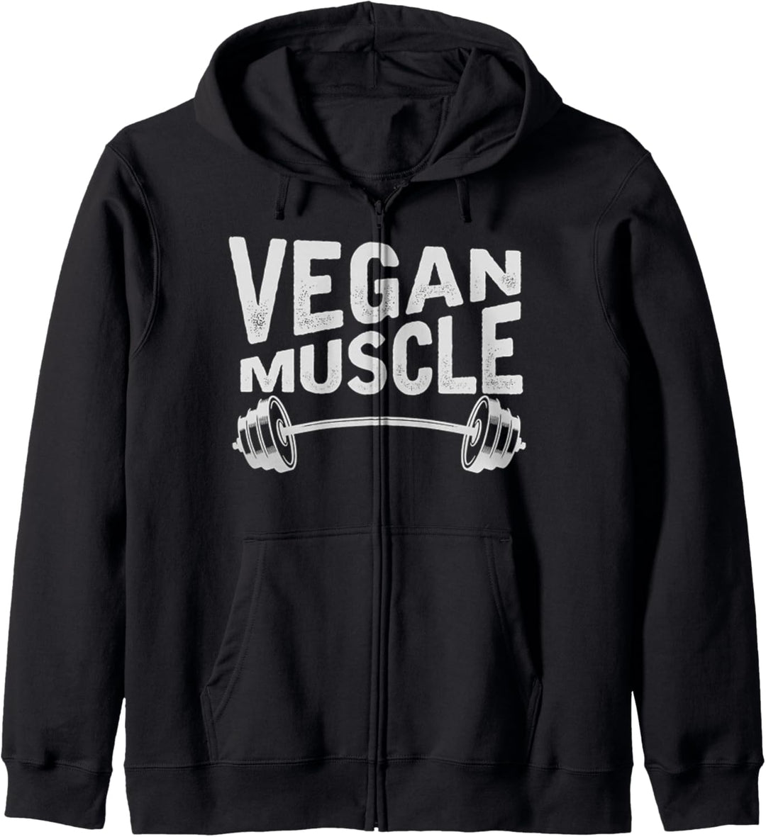 Vegan Muscle Muskeln Natural Veganer Pflanzen Fitness Train Kapuzenjacke