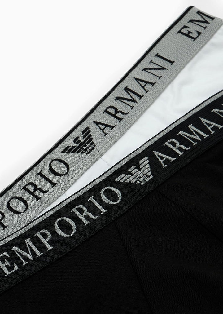 Emporio Armani Herren Slip (2er Pack) S Black/White, S Black/White