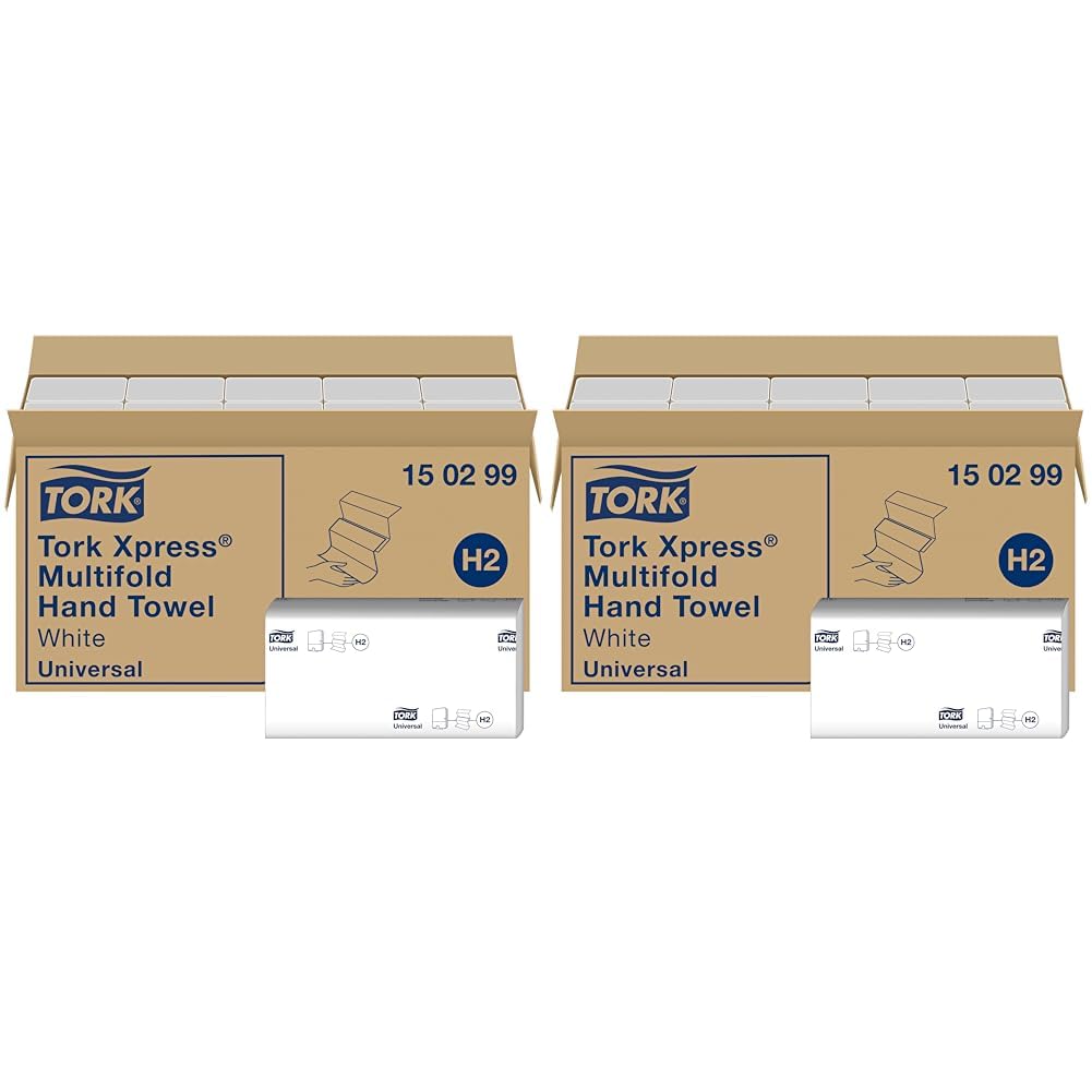 Tork Xpress Multifold Papierhandtücher 150299 - H2 Universal Falthandtücher für Handtuchspender - me