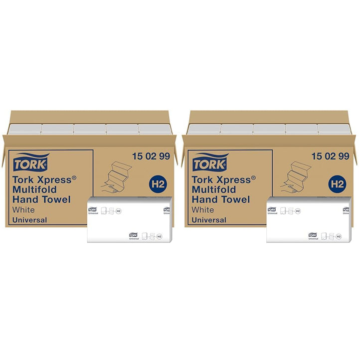 Tork Xpress Multifold Papierhandtücher 150299 - H2 Universal Falthandtücher für Handtuchspender - me