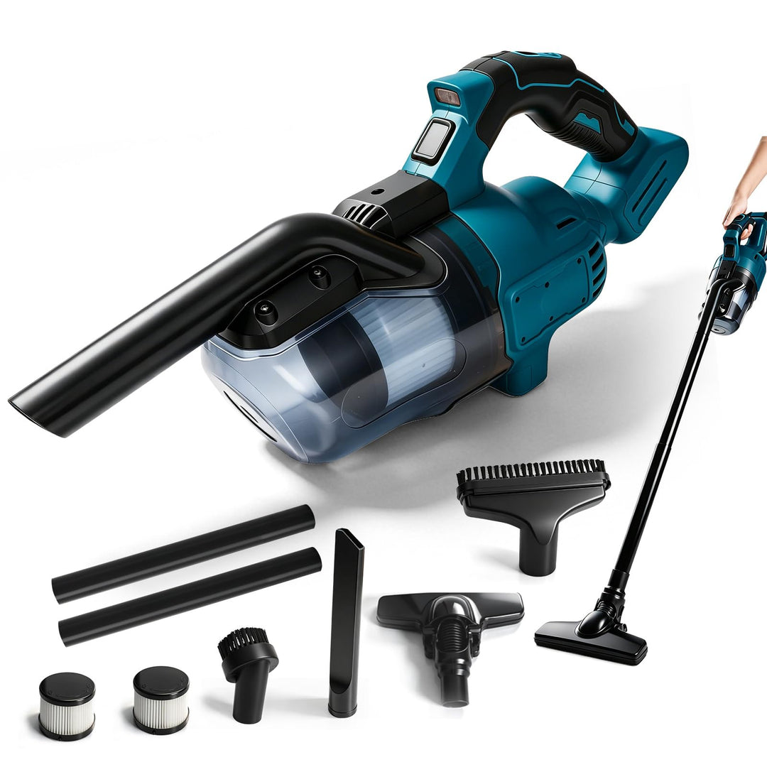 Akku-Handstaubsauger kompatibel mit Makita 18V, 16000Pa, mit 4 Düsen und 0,75-Liter-Staubbehälter fü