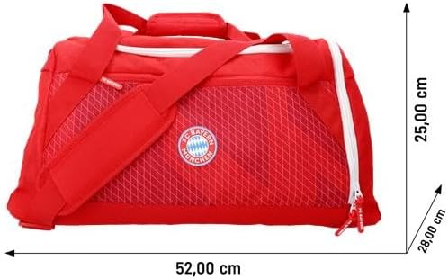 FC Bayern München I Sporttasche I Reisetasche I klein I Unisex I Rot I Füllmenge: 35 Liter