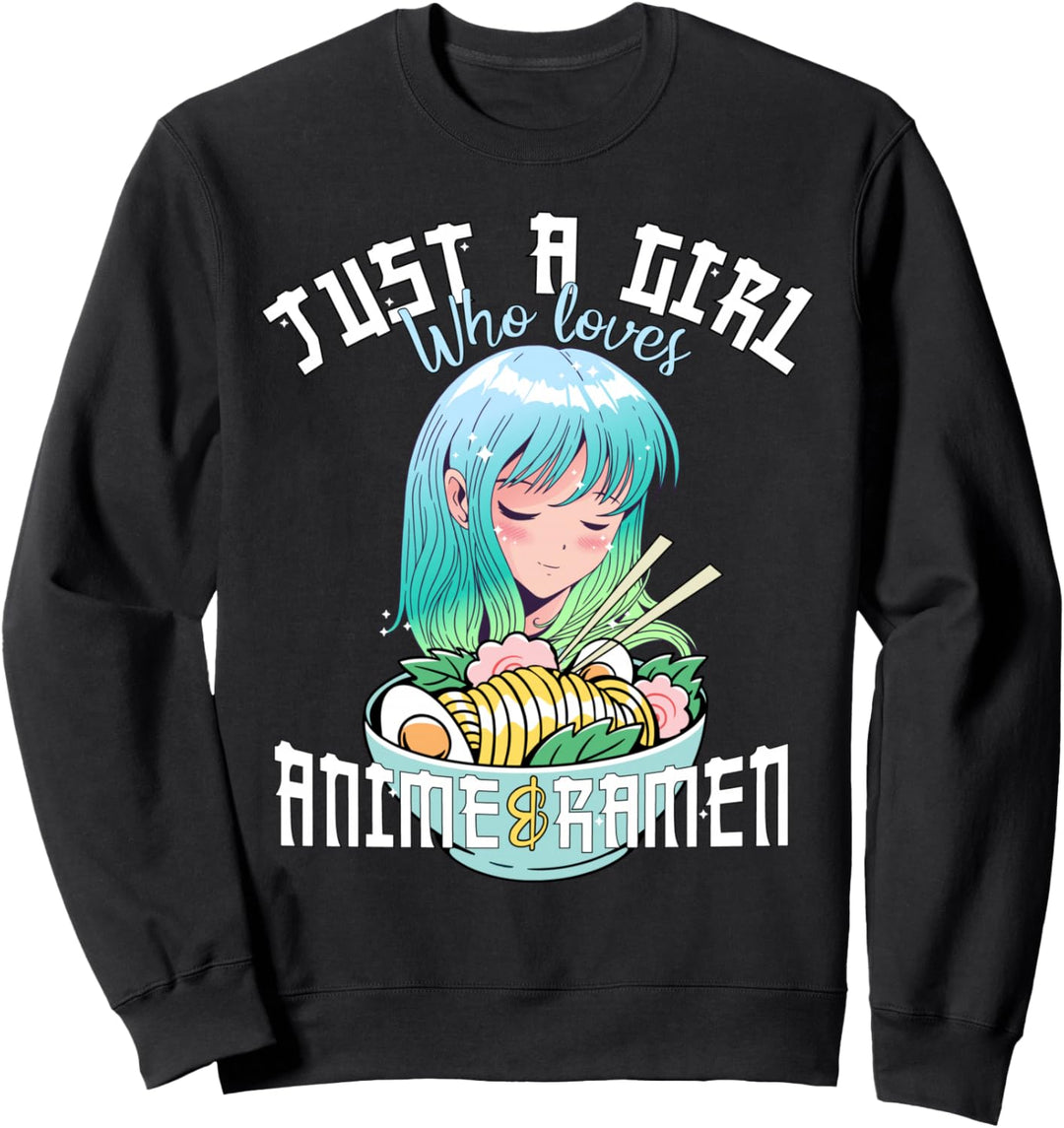 Anime Girl Shirt Just a Girl Who Loves Anime and Ramen Sweatshirt