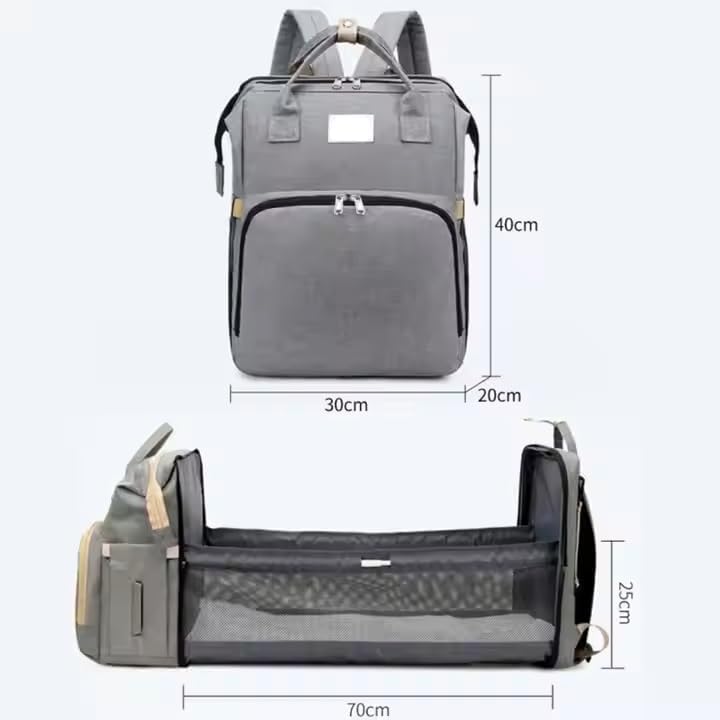 Multifunktionaler Rucksack mit faltbarem Schlafbereich, verstärkte Nähte, ergonomische Gurte, GRAU,
