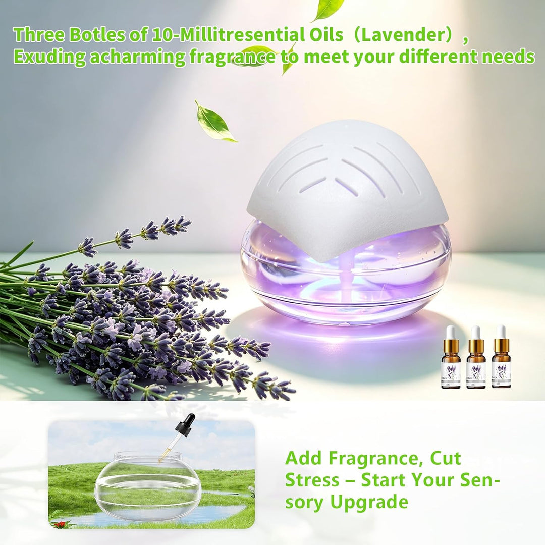 Lufterfrischer Luftbefeuchter Aroma Diffuser Ioniser with 30ml Essential Oils, Aromatisierer Raumluf