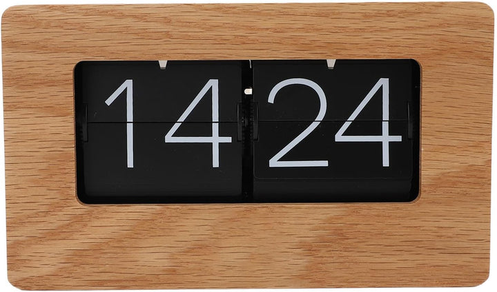 SIXRUN Flip Desk Clock – Vintage-Style Digital Table Clock with Silent Movement, Automatic Flip Disp