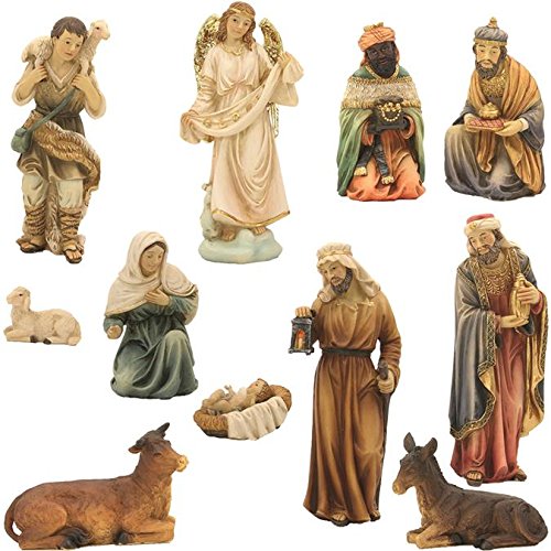 Krippenfiguren, Krippenfiguren orientalisch 12tlg. Für 15cm Figuren (44635092042)