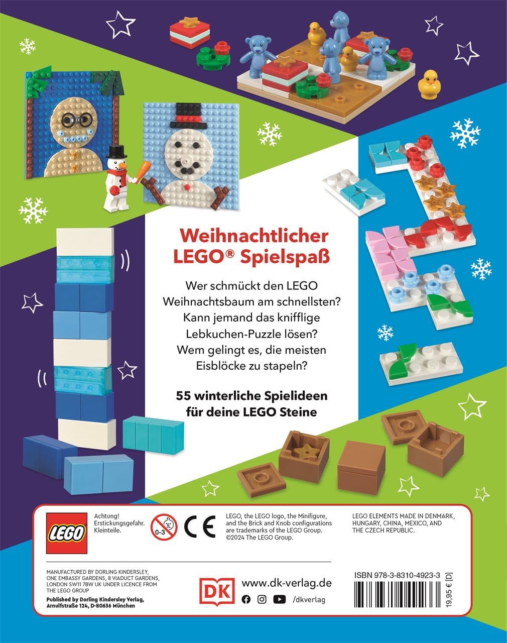 LEGO® Weihnachten Das Spielebuch: 55 festliche Brettspiele, Rätsel, Puzzle, Bauduelle – inkl. 60 wei