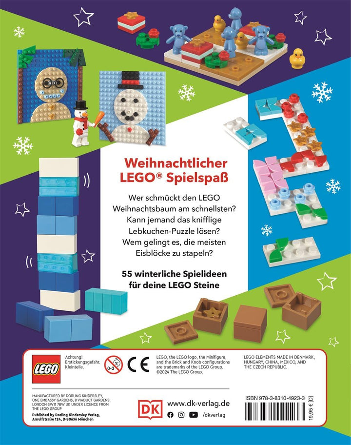 LEGO® Weihnachten Das Spielebuch: 55 festliche Brettspiele, Rätsel, Puzzle, Bauduelle – inkl. 60 wei