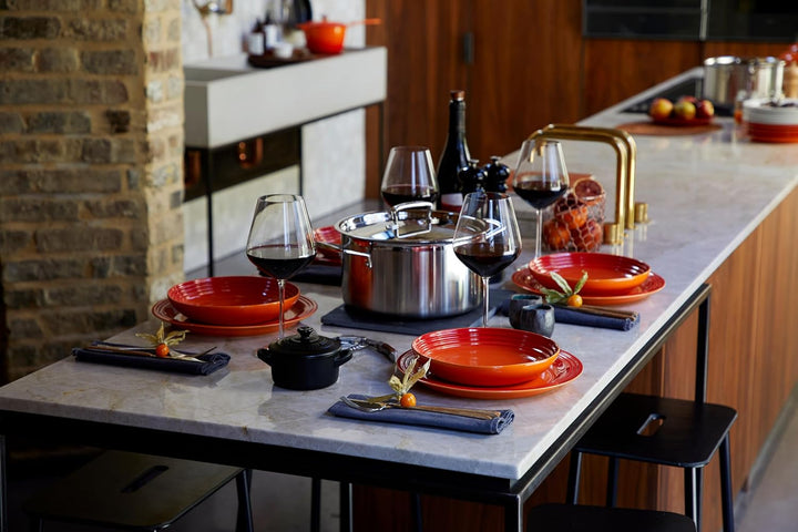 Le Creuset Bratentopf aus 3-ply Edelstahl mit Deckel, Ø 24 cm, Für alle Herdarten inkl. Induktion ge