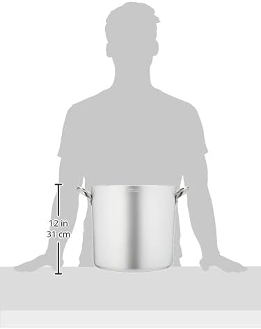 Pentole Agnelli ALMA10328 Hochtopf mit Zwei Griffen Edelstahl, professionelles Aluminium 3 Millimete