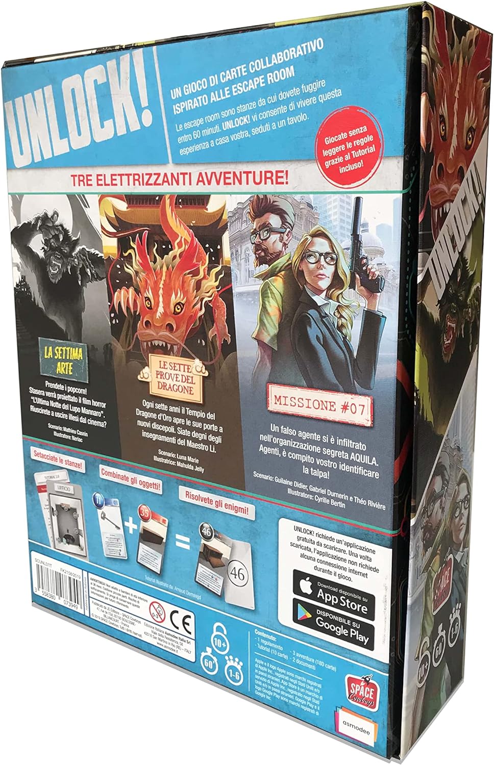 Asmodee - Unlock! Epic Adventures - Escape Room in einem Brettspiel, 1-6 Spieler, 10 Jahre alt, ital