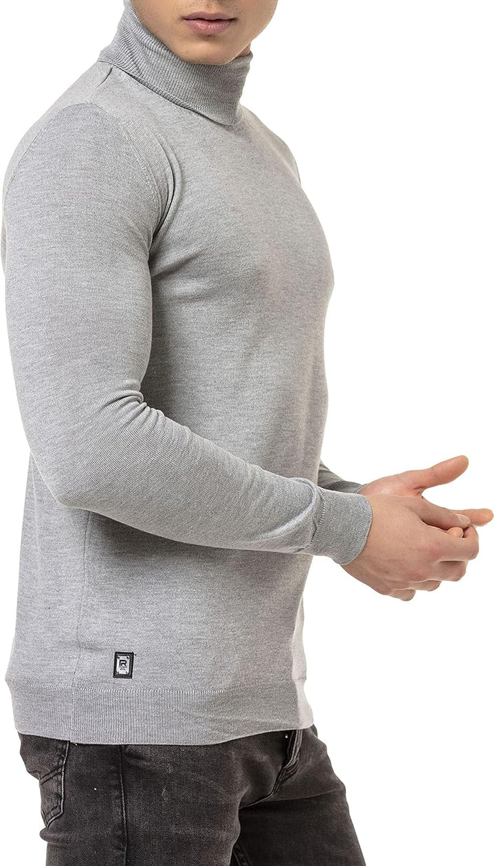 Redbridge Pullover Herren Rollkragenpullover XL Grau, XL Grau