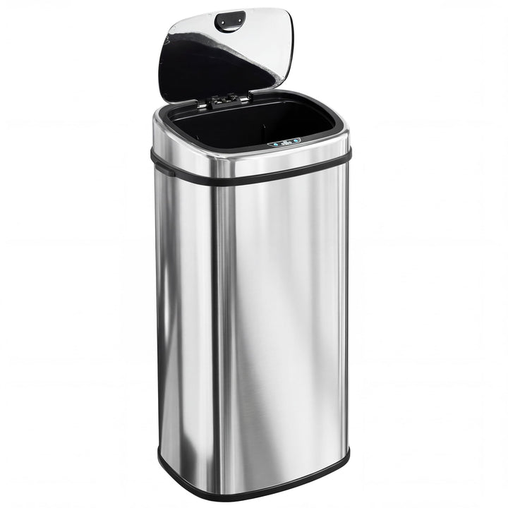 HOMCOM Mülleimer Automatik mit Sensor Abfalleimer Küche Edelstahl Silber (68L), 68L