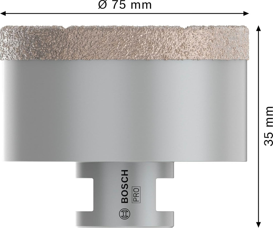Bosch Professional 1x Diamanttrockenbohrer Dry Speed Best for Ceramic (für Trockenbohren von Hartker