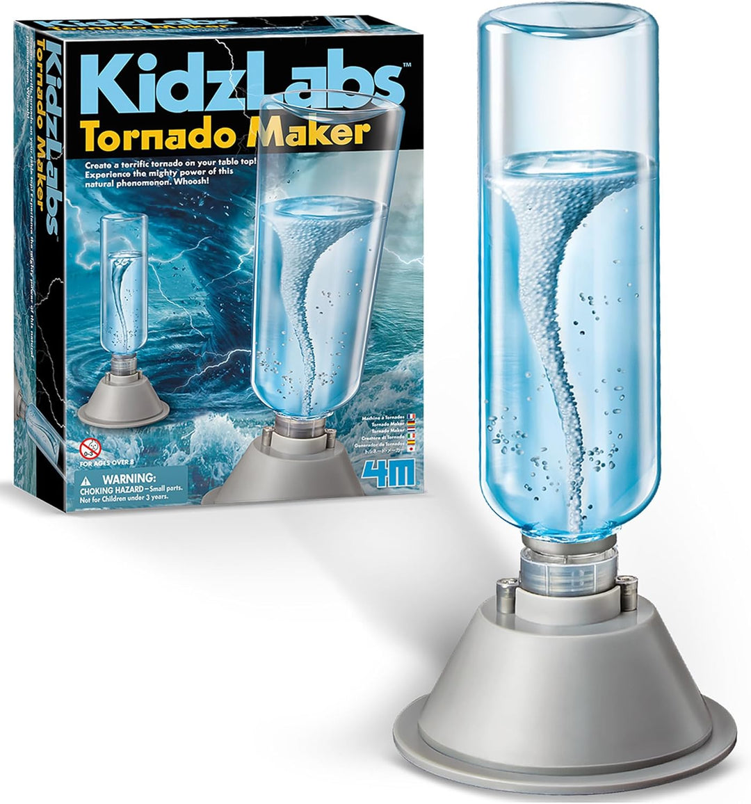 4M KidzLabs Experimentierkasten Tornado Maker - für Kinder ab 8 Jahre, Wissenschaft Spielzeug Mint L