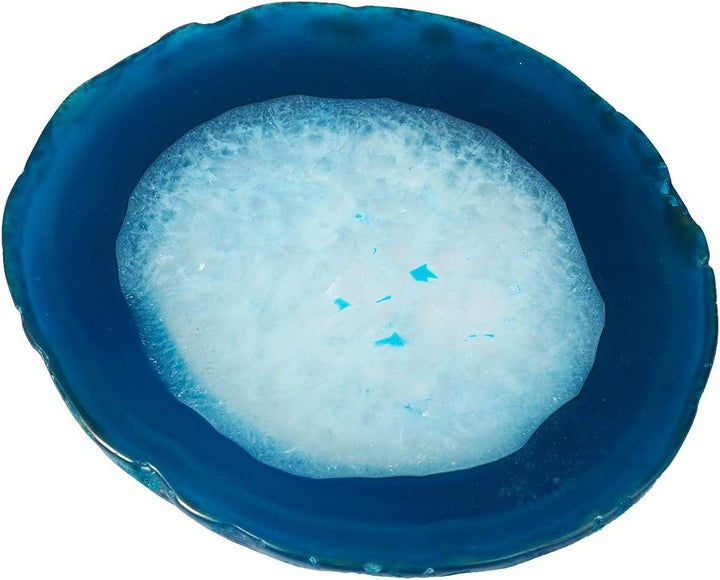 mookaitedecor 12 Stück Natürliche Geode Achat Scheiben, Rund poliert Achat Edelsteine Namen Karten f