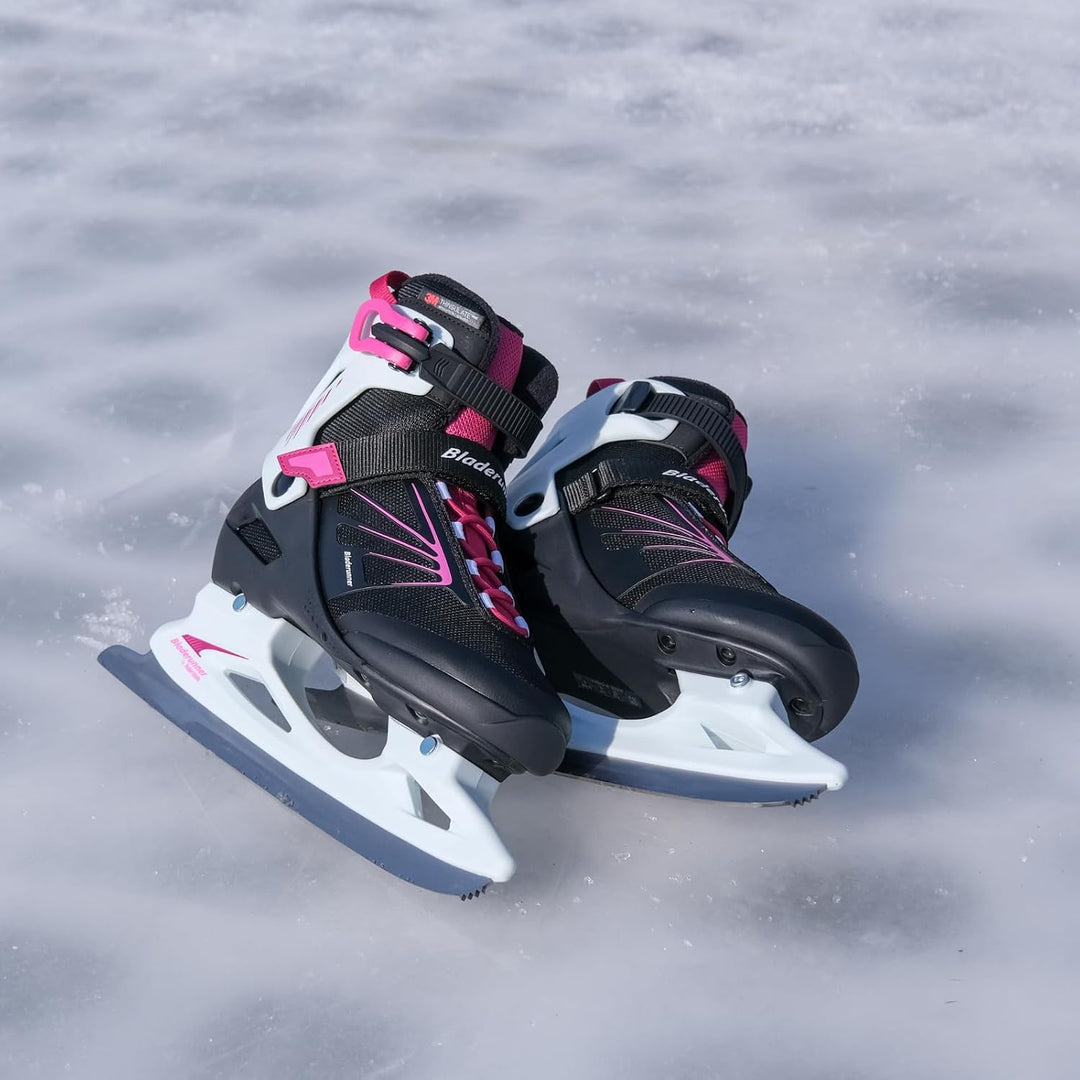 Bladerunner Igniter XT Ice W Allround-Schlittschuh für Freizeitläufer, Damen, Schwarz/Fuchsia 42.5 (